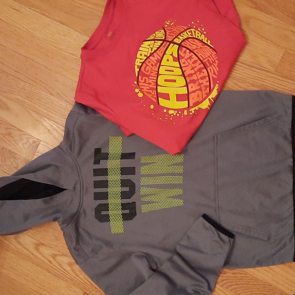 Sz 10-12 hoodie and hoop top